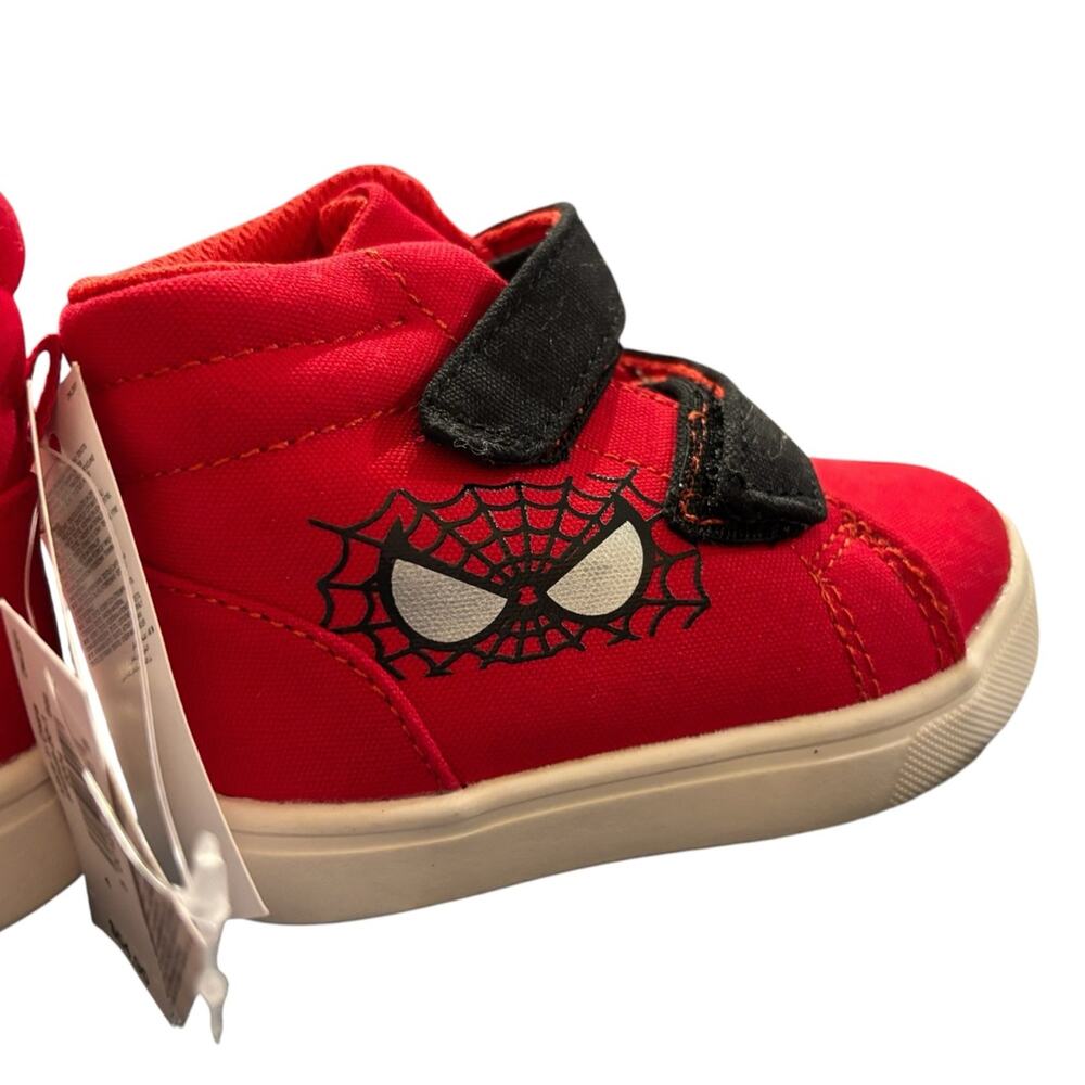 NWT Baby Gap Size 5 Spider-Man Red Canvas High Top Sneakers